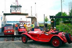 A 6c1750 Alfa Romeo waiting for the ferry to return from Sombria, Ontario